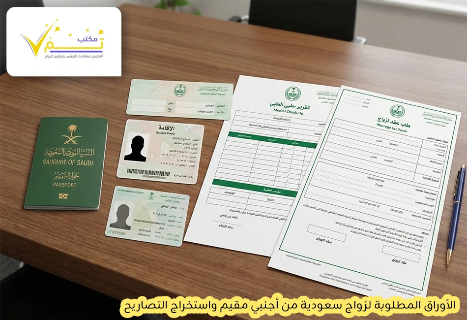 الأوراق المطلوبة لزواج سعودية من أجنبي مقيم واستخراج التصاريح