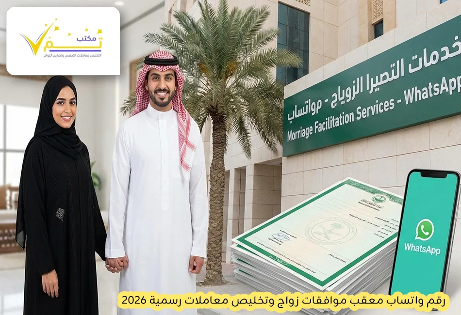 رقم واتساب معقب موافقات زواج وتخليص معاملات رسمية 2026