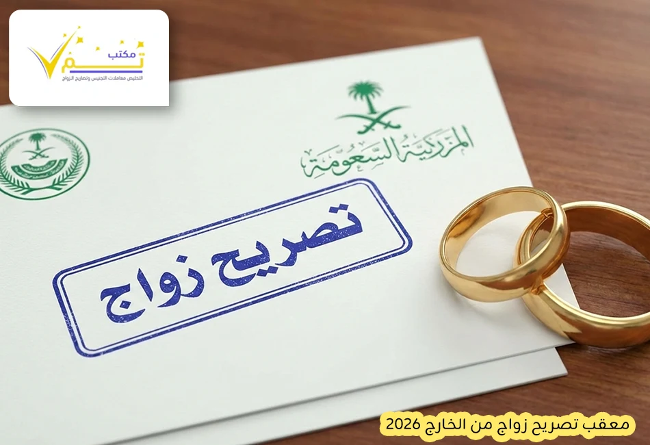 معقب تصريح زواج من الخارج 2026